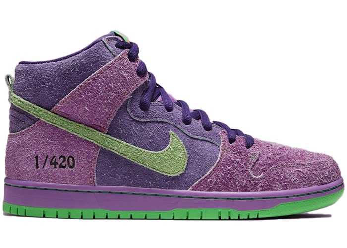Photo de la Nike SB Dunk High Reverse Skunk 420