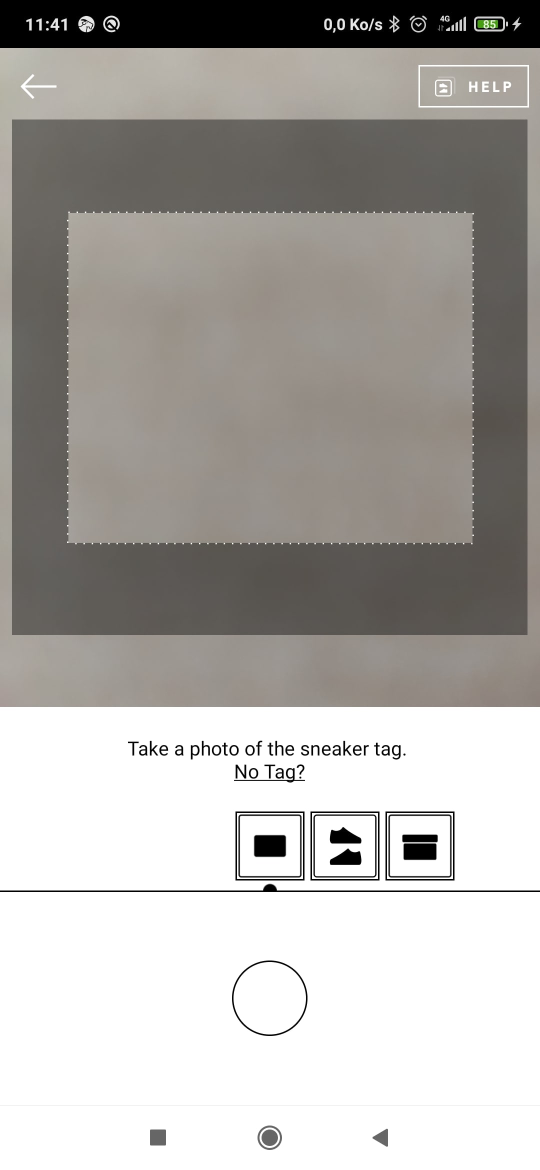 Page permettant de prendre les 3 photos de ma paire de chaussures ?